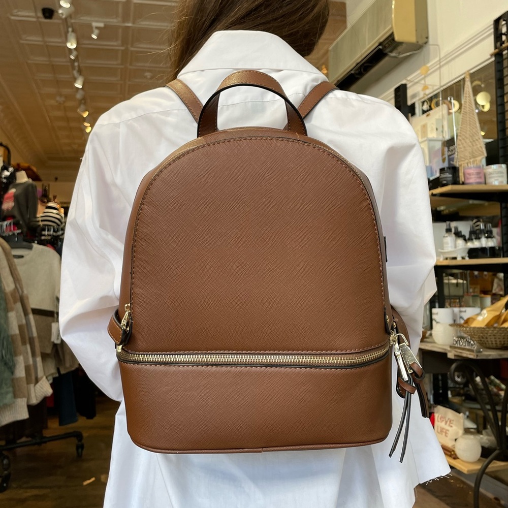 Faux Leather Backpack